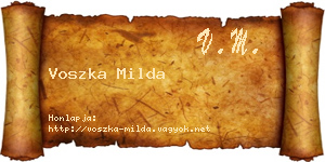 Voszka Milda névjegykártya